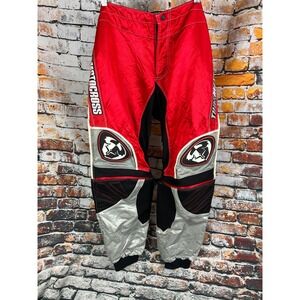 Thor‎ Motocross Pants Size 38 Red Black Silver Padded  Men's